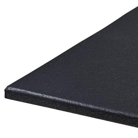 Plain Black Rubber Gym Flooring (1m x 1m x 15mm)